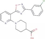 1-{3-[3-(3-Chlorophenyl)-1,2,4-oxadiazol-5-yl]pyridin-2-yl}piperidine-4-carboxylic acid