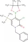 1-Benzyl-3-chloro-4-(4,4,5,5-tetramethyl-1,3,2-dioxaborolan-2-yl)-5-(trimethylsilyl)pyridin-2(1H)-…