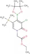 Ethyl 2-(3-chloro-2-oxo-4-(4,4,5,5-tetramethyl-1,3,2-dioxaborolan-2-yl)-5-(trimethylsilyl)pyridin-…