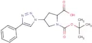 1-(tert-Butoxycarbonyl)-4-(4-phenyl-1H-1,2,3-triazol-1-yl)pyrrolidine-2-carboxylic acid