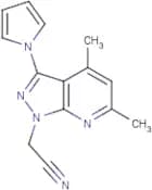 2-[4,6-Dimethyl-3-(1H-pyrrol-1-yl)-1H-pyrazolo[3,4-b]pyridin-1-yl]acetonitrile