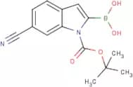 6-Cyano-1H-indole-2-boronic acid, N-BOC protected