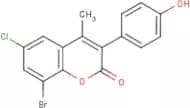 8-Bromo-6-chloro-3-(4’-hydroxyphenyl)-4-methylcoumarin