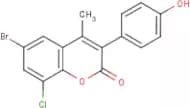 6-Bromo-8-chloro-3-(4’-hydroxyphenyl)-4-methylcoumarin