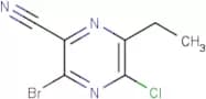 3-Bromo-5-chloro-6-ethylpyrazine-2-carbonitrile