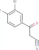 3-Bromo-4-iodobenzoylacetonitrile