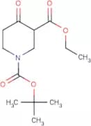 Ethyl 4-oxopiperidine-3-carboxylate, N-BOC protected
