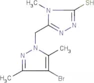 5-(4-Bromo-3,5-dimethylpyrazol-1-ylmethyl)-4-methyl-1,2,4-triazole-3-thiol