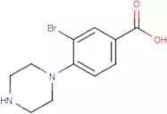 3-Bromo-4-piperazinobenzoic acid