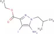 Ethyl 5-amino-4-iodo-1-isobutyl-pyrazole-3-carboxylate