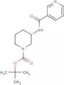 (3S)-3-{[(Pyridin-3-yl)carbonyl]amino}piperidine, N1-BOC protected