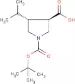 (3R,4R)-4-Isopropylpyrrolidine-3-carboxylic acid, N-BOC protected