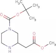 3-(2-Methoxy-2-oxoethyl)piperazine, N1-BOC protected