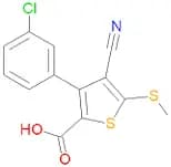 3-(3-Chlorophenyl)-4-cyano-5-(methylthio)thiophene-carboxylic acid