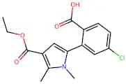 4-Chloro-2-(4-(ethoxycarbonyl)-1,5-dimethyl-1H-pyrrol-2-yl)benzoic acid