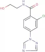 2-Chloro-N-(2-hydroxyethyl)-4-(1H-1,2,4-triazol-1-yl)benzamide