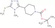 4-[4-Methyl-5-(methylthio)-4H-1,2,4-triazol-3-yl]piperidine, N-BOC protected