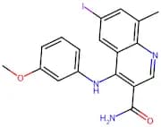 6-Iodo-4-(3-methoxyphenylamino)-8-methylquinoline-3-carboxamide