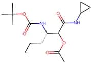 (3S)-3-((tert-butoxycarbonyl)amino)-1-(cyclopropylamino)-1-oxohexan-2-yl acetate