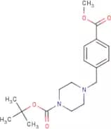 4-[4-(Methoxycarbonyl)benzyl]piperazine, N1-BOC protected