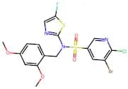 5-Bromo-6-chloro-N-(2,4-dimethoxybenzyl)-N-(5-fluorothiazol-2-yl)pyridine-3-sulfonamide