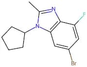 6-Bromo-1-cyclopentyl-4-fluoro-2-methyl-1H-benzo[d]imidazole