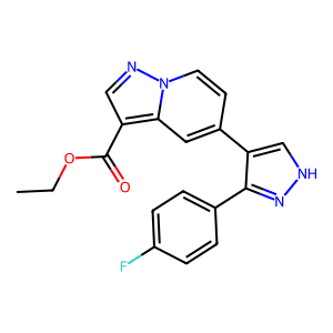 Ethyl 5-(3-(4-fluorophenyl)-1H-pyrazol-4-yl)pyrazolo[1,5-a]pyridine-3-carboxylate