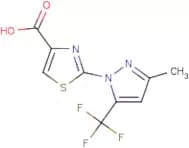 2-[3-Methyl-5-(trifluoromethyl)-1H-pyrazol-1-yl]-1,3-thiazole-4-carboxylic acid