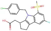 2-(4-(4-Chlorobenzyl)-7-fluoro-5-(methylsulfonyl)-1,2,3,4-tetrahydrocyclopenta[b]indol-3-yl)acetic…