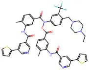 N-(5-((4-((4-ethylpiperazin-1-yl)methyl)-3-(trifluoromethyl)phenyl)((4-methyl-3-(5-(thiophen-2-yl)…