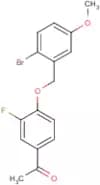 1-{4-[(2-Bromo-5-methoxybenzyl)oxy]-3-fluorophenyl}ethan-1-one