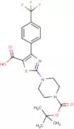 2-(Piperazin-1-yl-N-BOC protected)-4-[4-(trifluoromethyl)phenyl]-1,3-thiazole-5-carboxylic acid