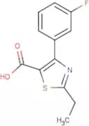 2-Ethyl-4-(3-fluorophenyl)-1,3-thiazole-5-carboxylic acid