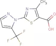 4-Methyl-2-[5-(trifluoromethyl)-1H-pyrazol-1-yl]-1,3-thiazole-5-carboxylic acid