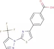 4-{2-[5-(Trifluoromethyl)-1H-pyrazol-1-yl]-1,3-thiazol-4-yl}benzoic acid