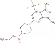 Ethyl 1-[1,3-dimethyl-4-(trifluoromethyl)-1H-pyrazolo[3,4-b]pyridin-6-yl]piperidine-4-carboxylate
