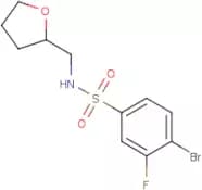 4-Bromo-3-fluoro-N-(tetrahydrofuran-2-ylmethyl)benzenesulfonamide