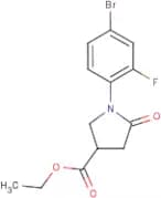 Ethyl 1-(4-bromo-2-fluorophenyl)-5-oxopyrrolidine-3-carboxylate