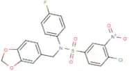 N-[(1,3-Benzodioxol-5-yl)methyl]-4-chloro-N-(4-fluorophenyl)-3-nitrobenzenesulphonamide