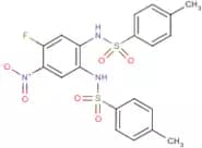 N1-(4-Fluoro-2-{[(4-methylphenyl)sulphonyl]amino}-5-nitrophenyl)-4-methylbenzene-1-sulphonamide