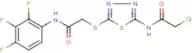 N1-(5-{[2-oxo-2-(2,3,4-trifluoroanilino)ethyl]thio}-1,3,4-thiadiazol-2-yl)-2-chloroacetamide