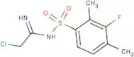 N1-(2-chloroethanimidoyl)-3-fluoro-2,4-dimethylbenzene-1-sulphonamide