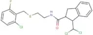 N2-{2-[(2-chloro-6-fluorobenzyl)thio]ethyl}-1-(dichloromethyl)indane-2-carboxamide