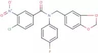 N1-(1,3-benzodioxol-5-ylmethyl)-N1-(4-fluorophenyl)-4-chloro-3-nitrobenzamide