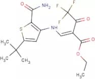 ethyl 3-{[2-(aminocarbonyl)-5-(tert-butyl)-3-thienyl]amino}-2-(2,2,2-trifluoroacetyl)acrylate