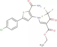 ethyl 3-{[2-(aminocarbonyl)-5-(4-chlorophenyl)-3-thienyl]amino}-2-(2,2,2-trifluoroacetyl)acrylate