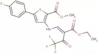 methyl 3-{[2-(ethoxycarbonyl)-4,4,4-trifluoro-3-oxobut-1-enyl]amino}-5-(4-fluorophenyl)thiophene-2…