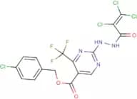 4-chlorobenzyl 2-[2-(2,3,3-trichloroacryloyl)hydrazino]-4-(trifluoromethyl)pyrimidine-5-carboxylate
