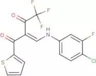 2-[(4-chloro-3-fluoroanilino)methylidene]-4,4,4-trifluoro-1-(2-thienyl)butane-1,3-dione