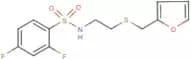 2,4-Difluoro-N-{2-[(fur-2-ylmethyl)thio]ethyl}benzenesulphonamide
